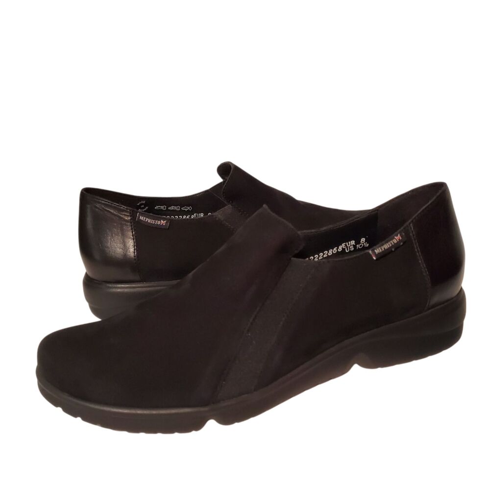 Mephisto Romea Black Nubuck Loafers Women's 10.5